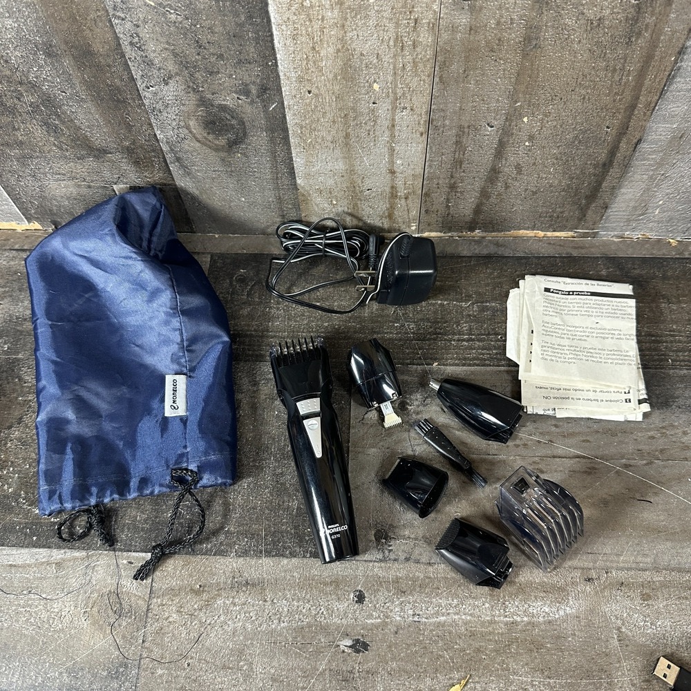 PHILIPS Norelco G370 Trimmer Shaver w/  Charger & Attachments